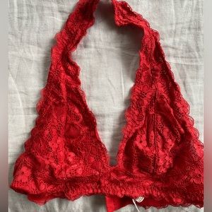 Red Free People Bralette
